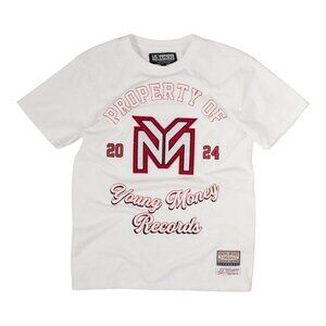 Lil Wayne Property Of YMCMB T-Shirt Tee White Weezy Rap Men's